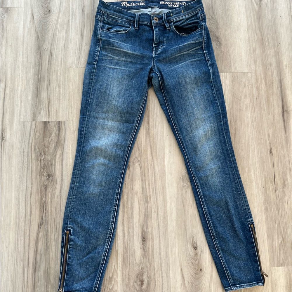 Madewell 26 Skinny Skinny Ankle Zipper Jeans